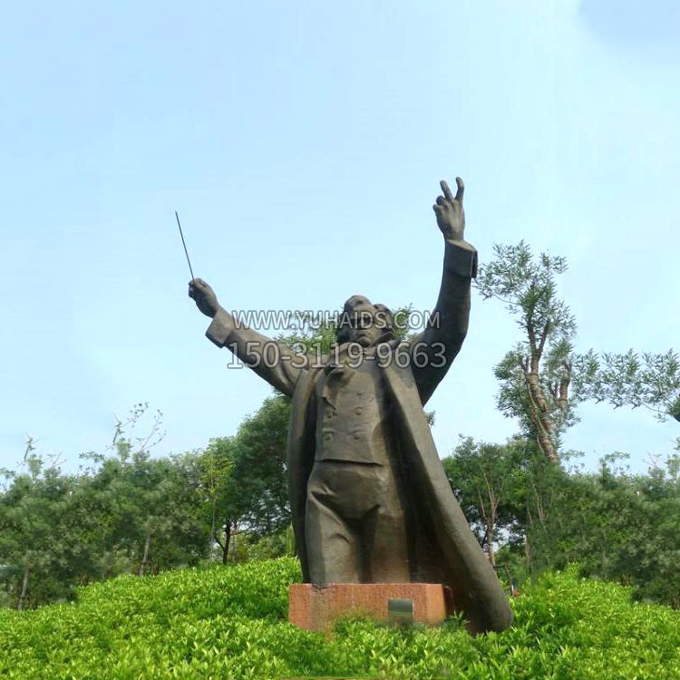 世界名人贝多芬铜雕像-公园景区欧美人物雕塑