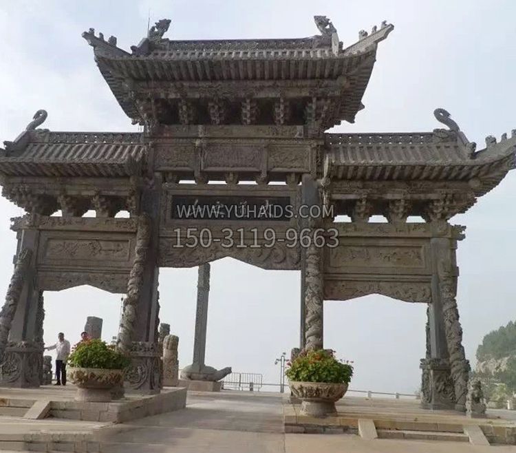 石牌坊 效果图雕塑