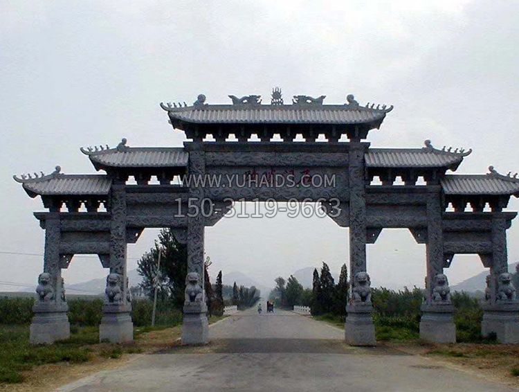 石牌坊 斗楼雕塑