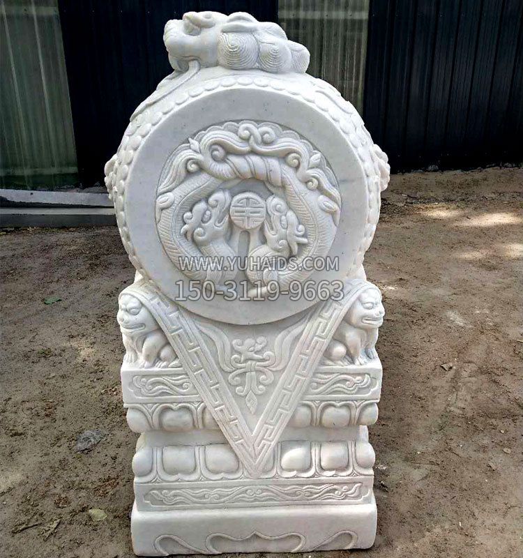 石雕麒麟门墩雕塑