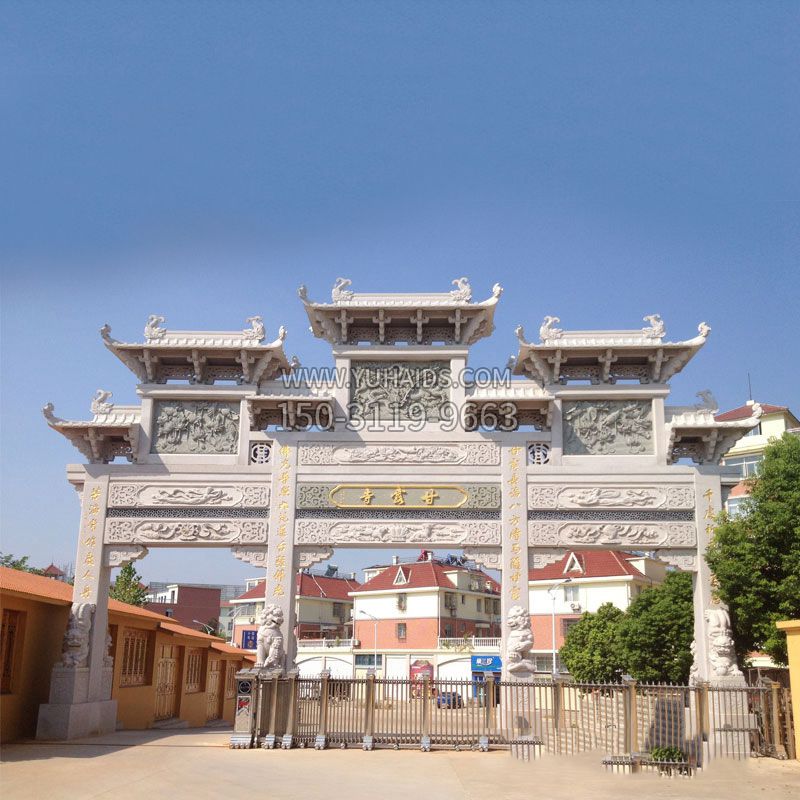 寺院五门石牌楼 寺院五门石牌楼