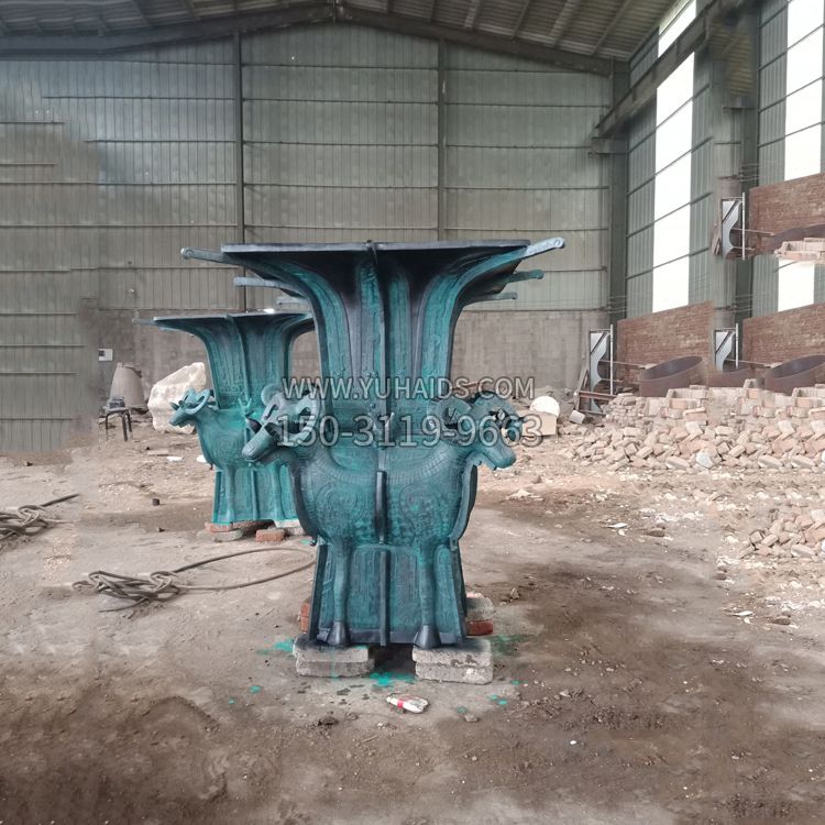 四羊方尊仿古青铜器雕塑