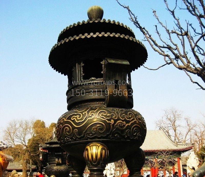寺庙大型香炉铜雕雕塑