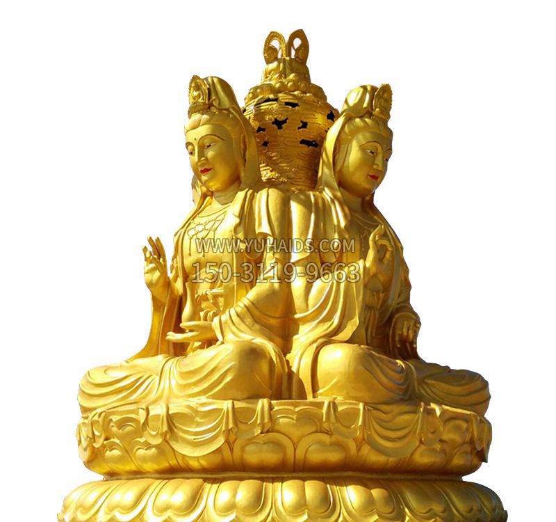 四面观音菩萨铜像雕塑