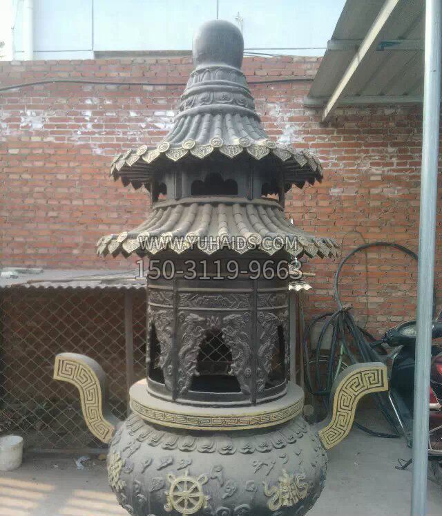 塔炉寺庙铜香炉铜雕雕塑
