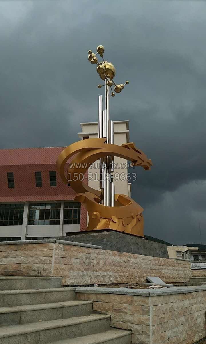 四川不锈钢抽象龙案例雕塑