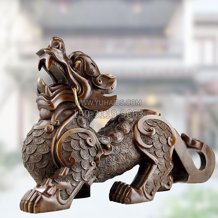 铜雕仿古辟邪貔貅雕塑