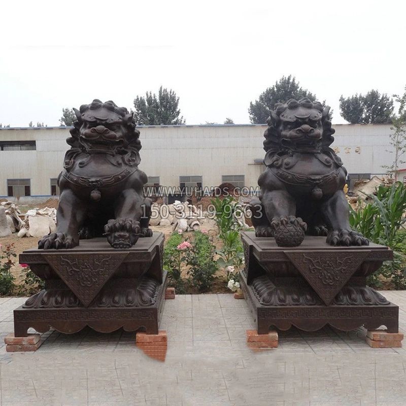 铜雕北京狮子雕塑
