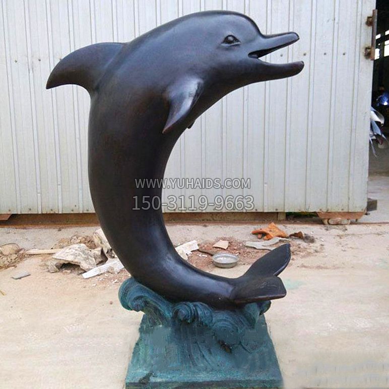 铜雕海豚雕塑
