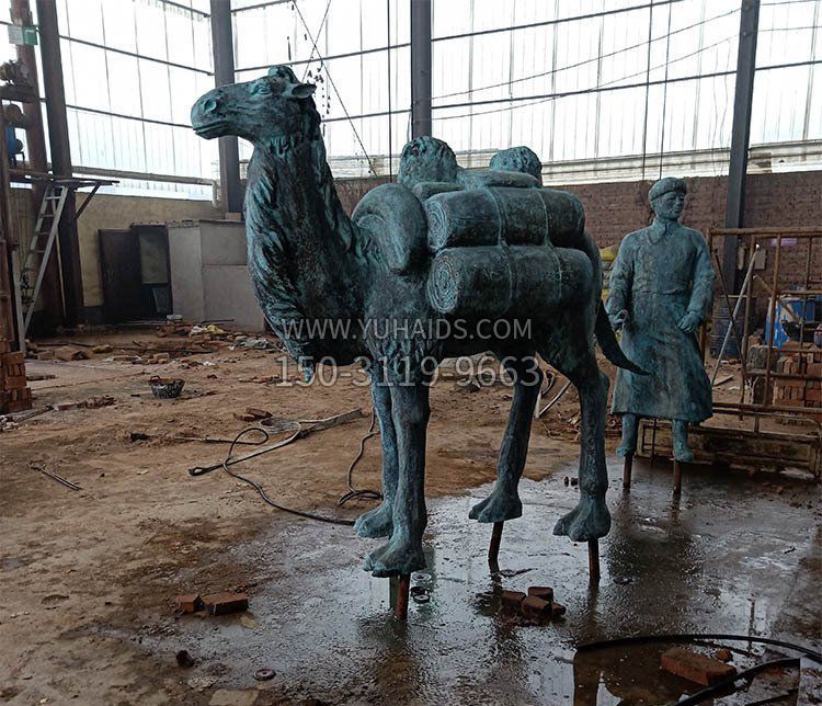 铜雕公园骆驼动物摆件