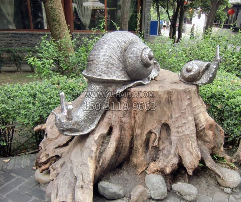 铜雕母子蜗牛雕塑