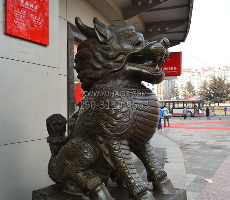 铜雕麒麟雕塑