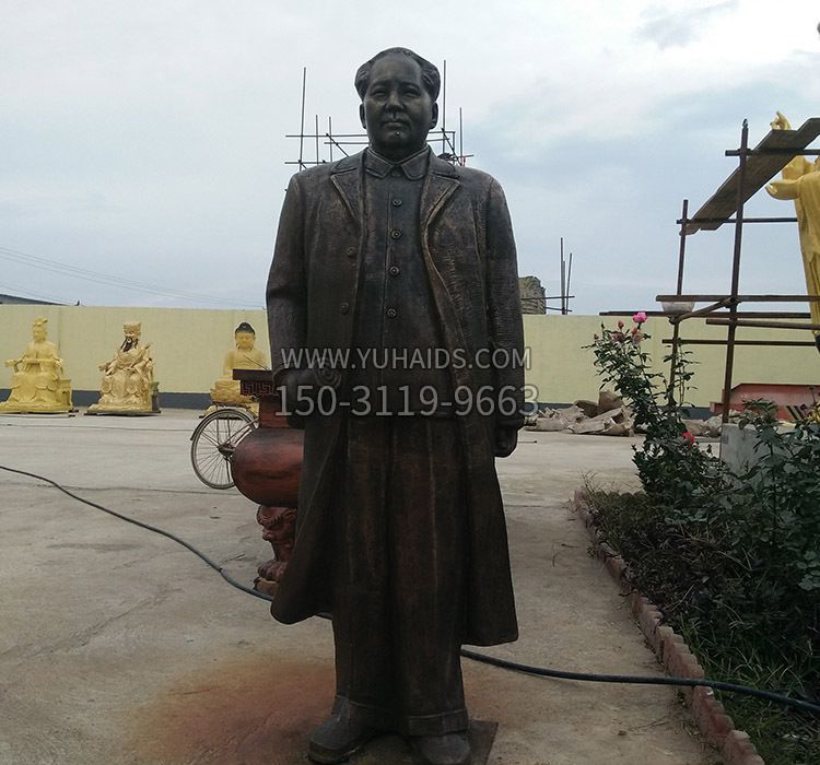 铜雕立式毛泽东雕塑