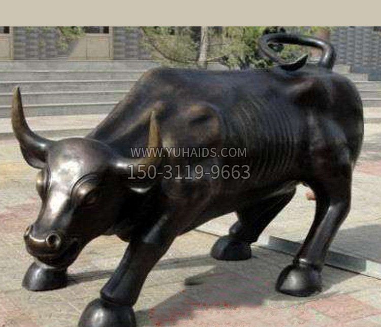 铜雕广场华尔街动物牛雕塑