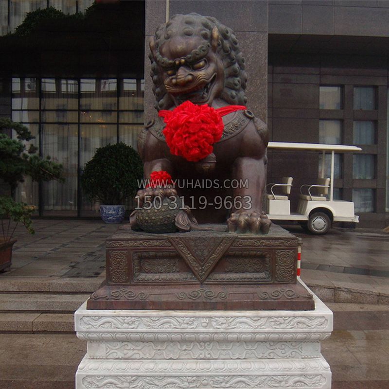 铜雕天安门狮子雕塑-宾馆酒店看门神兽 铜雕天安门狮子雕塑-宾馆酒店看门神兽