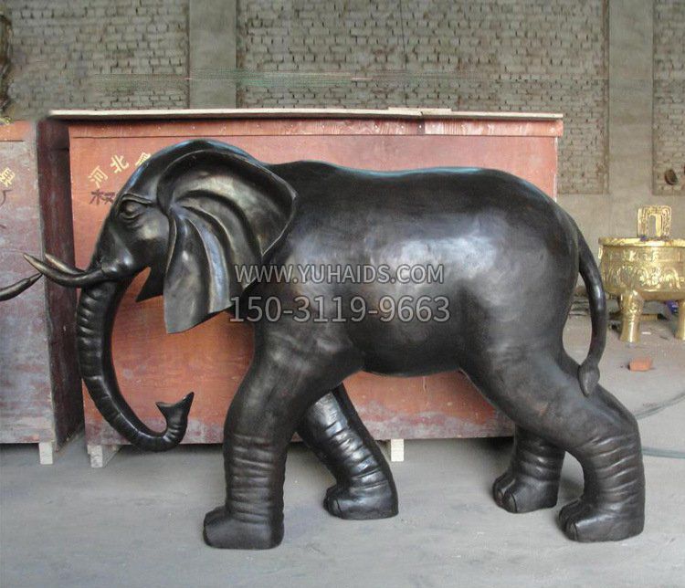 铜雕园林动物大象雕塑