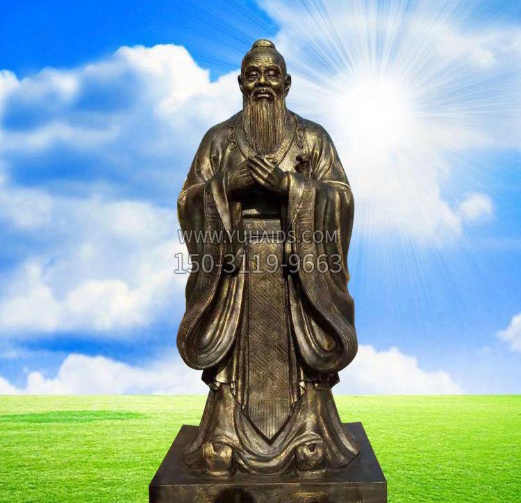 万世师表孔子铜雕雕塑