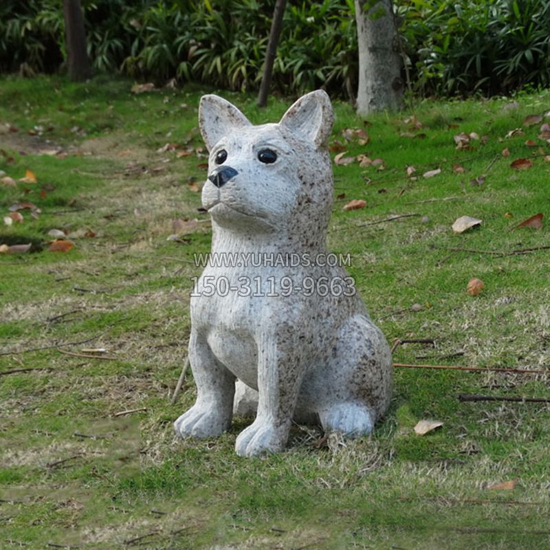 小狗花岗岩石雕雕塑