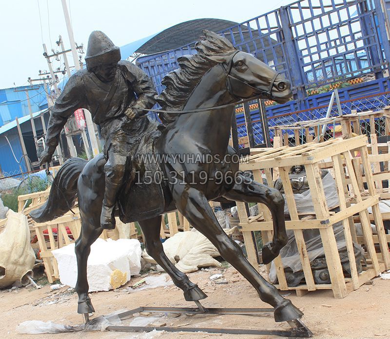 现代骑马人物公园景观铜雕雕塑