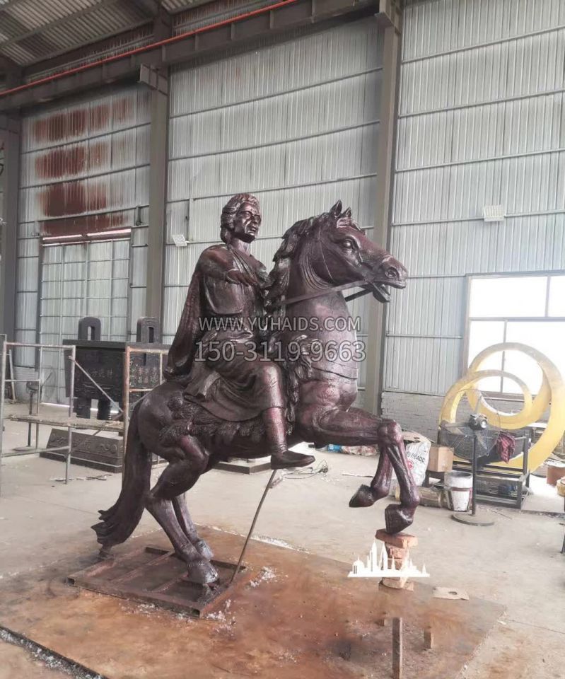 西方人物骑马铜雕雕塑