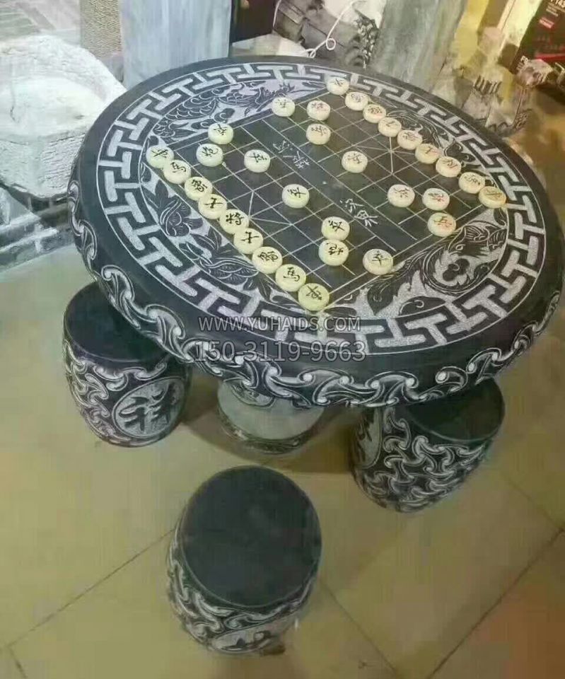 下象棋石桌凳 雕塑