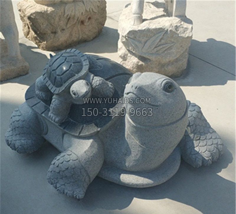 小区母子乌龟石雕雕塑