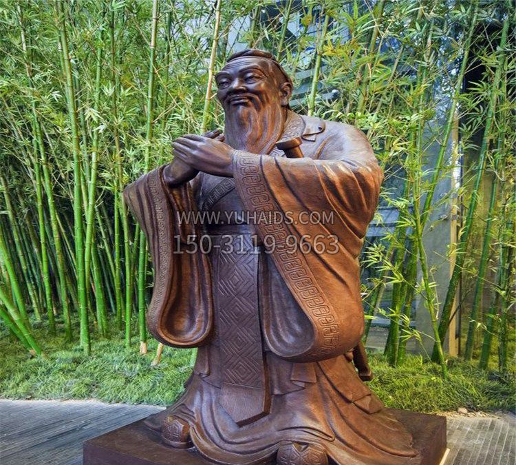 校园孔子行教像铜雕雕塑