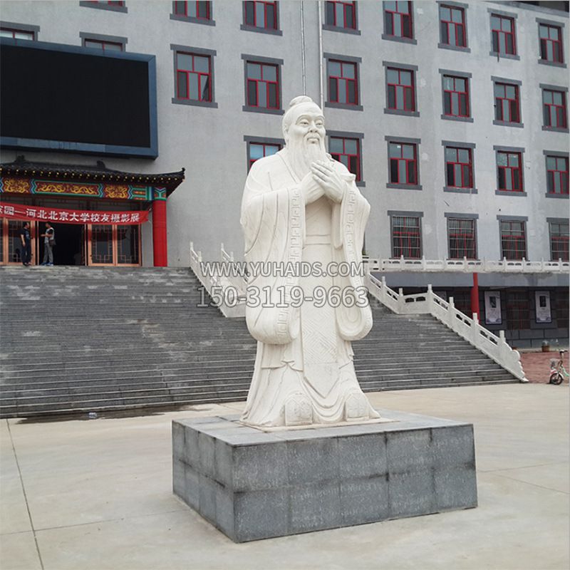 校园孔子像石雕塑