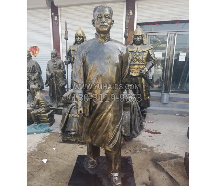 校园名人立式陶行知铜雕雕塑