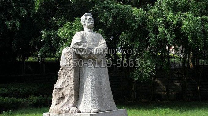 校园大理石鲁迅雕塑