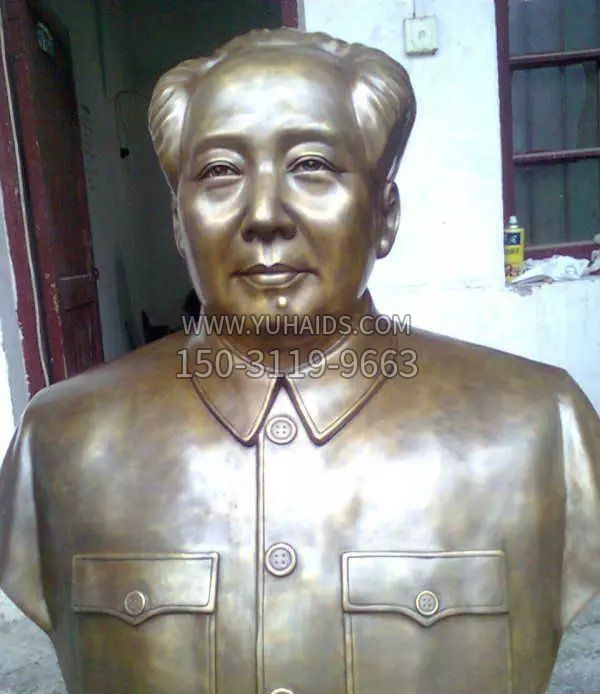 校园毛主席胸像伟人铜雕雕塑