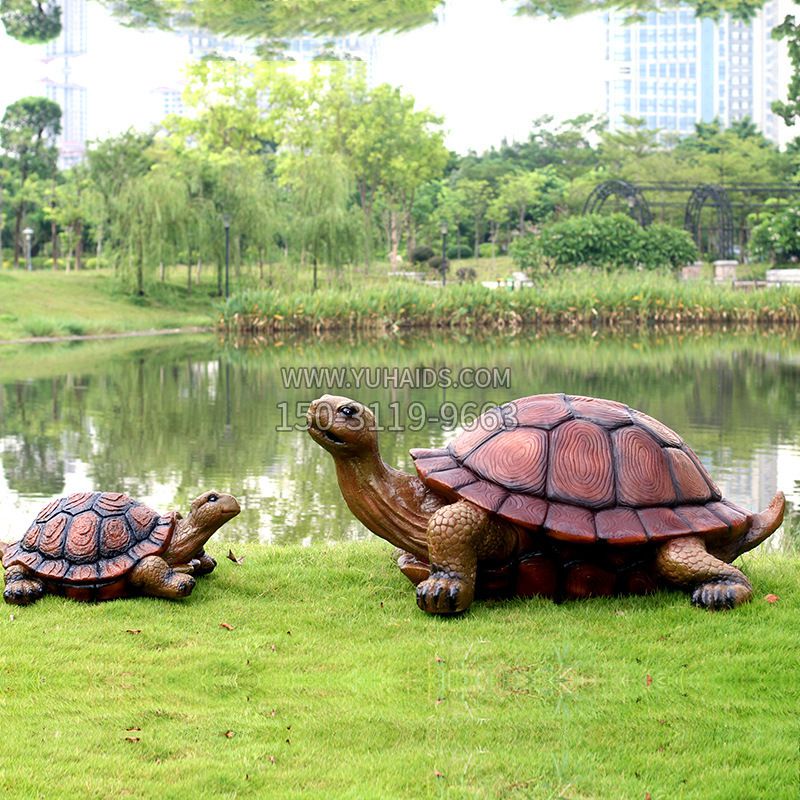 园林仿真乌龟玻璃钢池塘湖泊水景雕塑摆件
