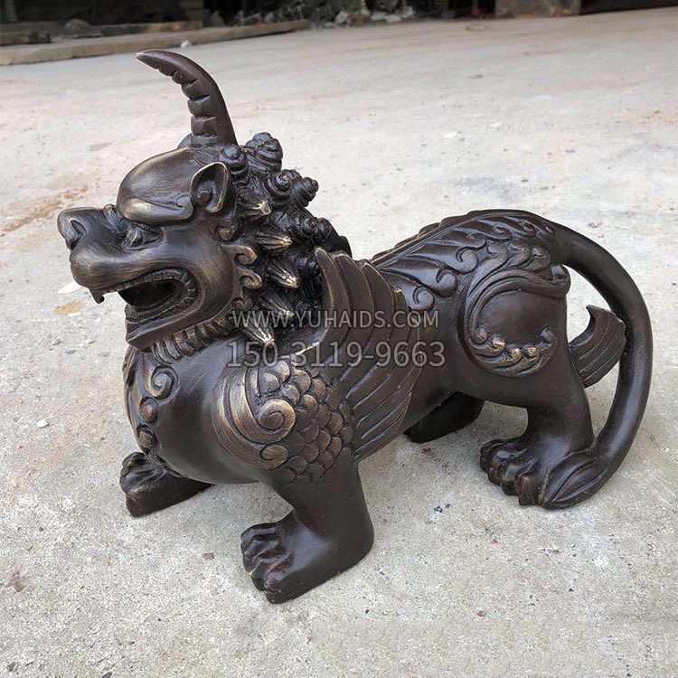 獬豸纯铜铸造雕塑