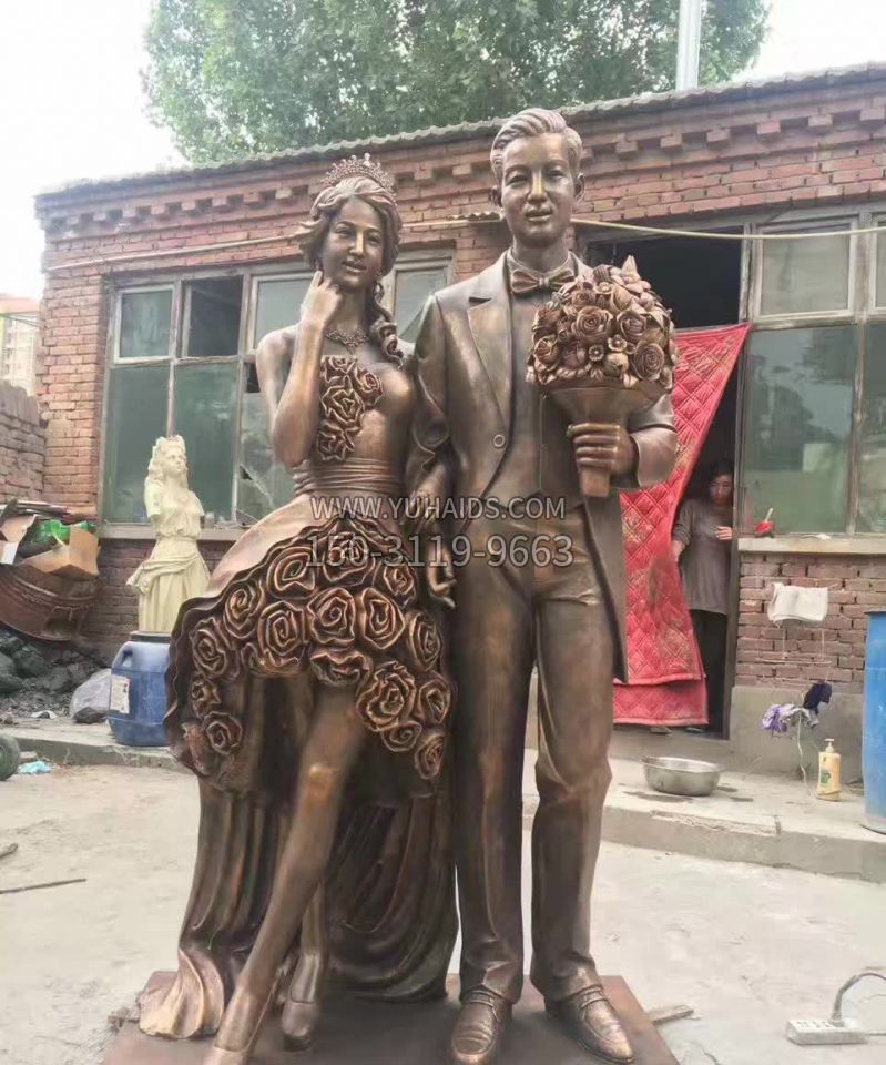 新郎新娘人物铜雕雕塑