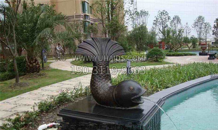 鱼式喷泉小区景观铜雕雕塑