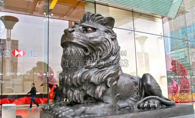 银行门口铸铜汇丰狮雕塑