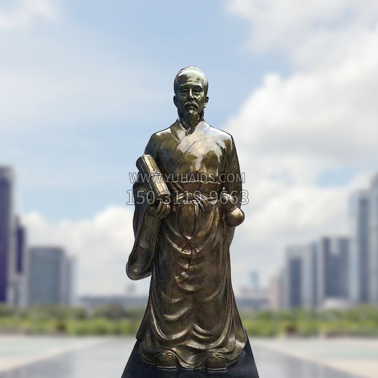 张仲景仿铜玻璃钢雕塑