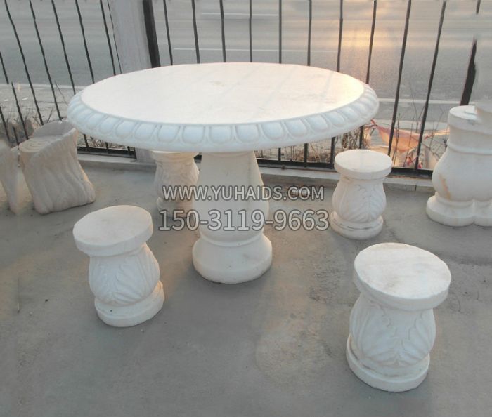 圆桌凳别墅欧式石雕雕塑