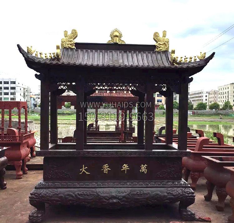 招财香炉铜雕雕塑