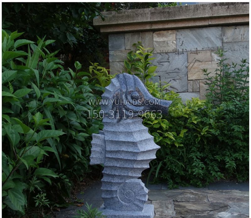 芝麻灰海马石雕雕塑