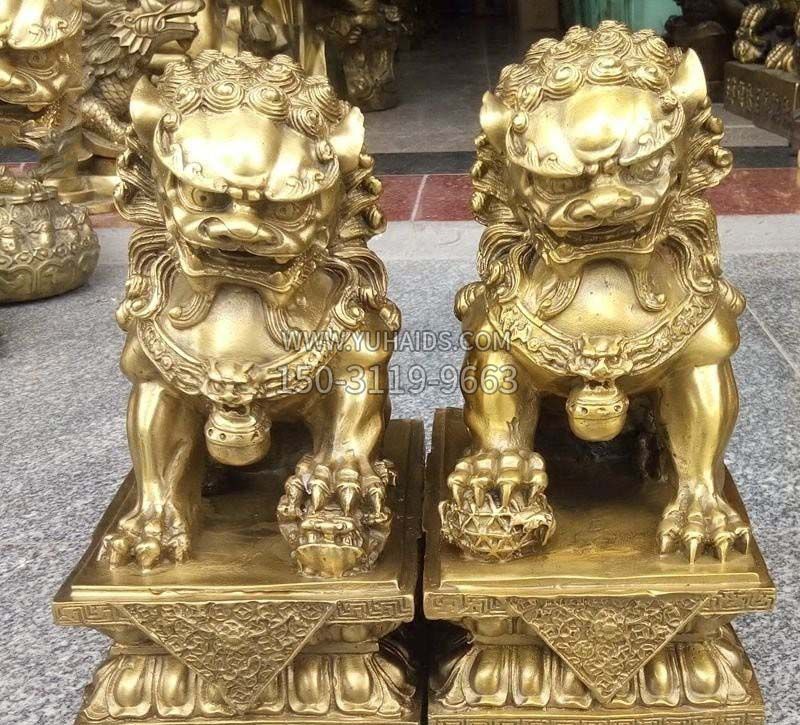 铸铜看门北京狮雕塑