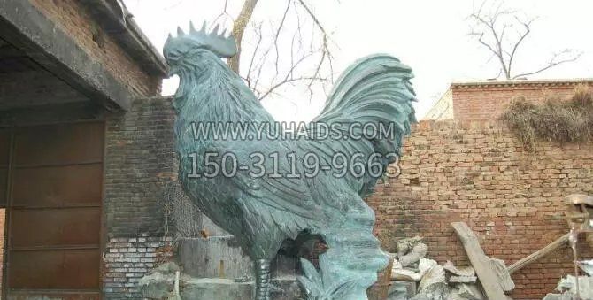 铸铜大公鸡青铜动物雕塑