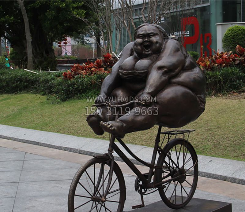 自行车铜雕雕塑