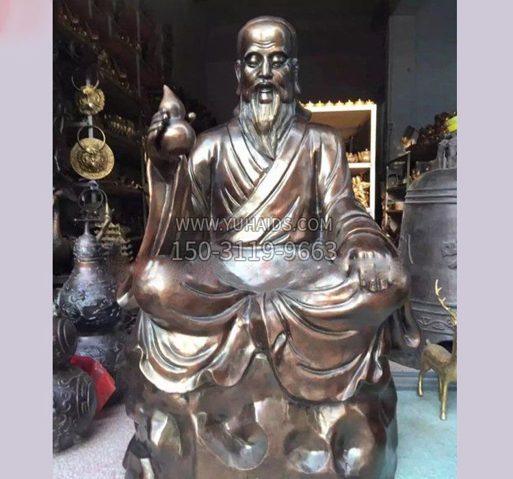 铸铜悬壶济世华佗雕塑