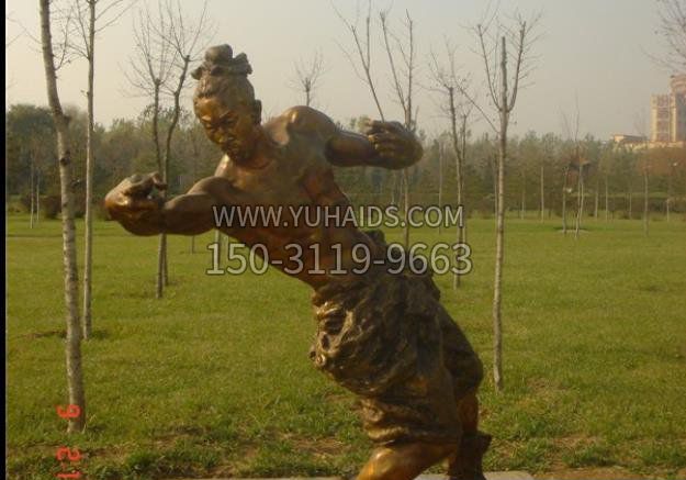 醉拳人物公园铜雕雕塑