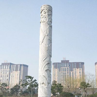 广场景观大理石文化柱石雕 (4)