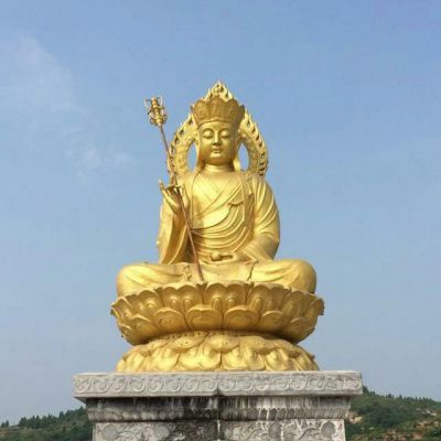 大型坐式地藏王菩萨铜雕