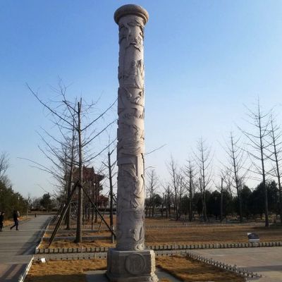 公园名人石雕文化柱