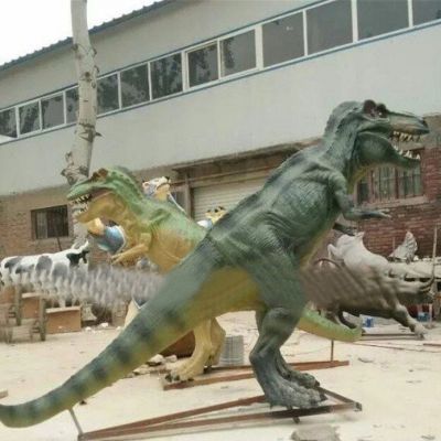 玻璃钢仿真恐龙公园动物雕塑
