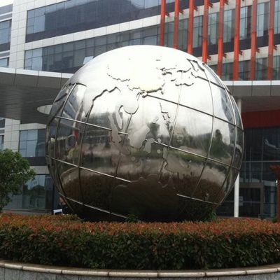 不锈钢企业地球雕塑